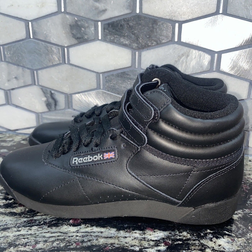 Reebok Womens Freestyle Hi Sneaker, Black, sz 9